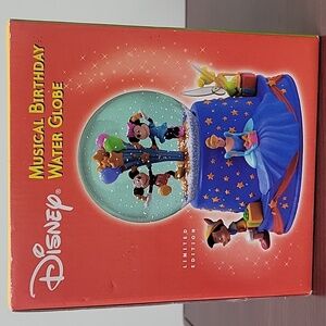 Disney Musical Birthday Water Globe - Blue and Orange